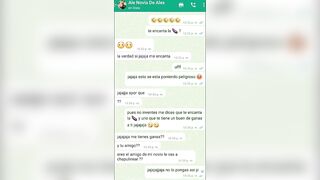 mensajes de whatsapp con la novia de mi amigo antes de cogermela