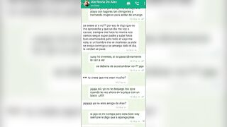 mensajes de whatsapp con la novia de mi amigo antes de cogermela