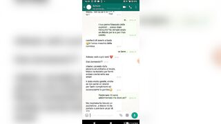 Cuckold scopre tradimento Moglie milf zoccola su whatsapp mentre lei è al club dialogo italiano