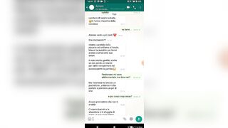 Cuckold scopre tradimento Moglie milf zoccola su whatsapp mentre lei è al club dialogo italiano