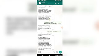 Cuckold scopre tradimento Moglie milf zoccola su whatsapp mentre lei è al club dialogo italiano