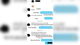 Real Tinder Virgin French (Texte + message)Girl got her pussy Destroyed