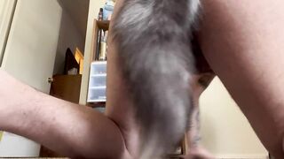 Ftm puppy shaking tail and rubbing pussy