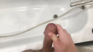 Cute Horny Boy Powerfully Cumming in bathroom / SLOWMOTION / 4k