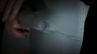 Cum Stained Sneaky Rubbing While Neighbor Uses My Shower