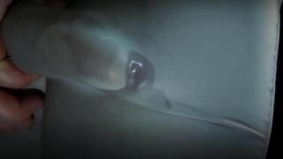 Cum Stained Sneaky Rubbing While Neighbor Uses My Shower