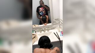 Fucking ebony in the bathroom