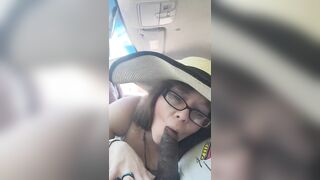 Nikki Belle Giving Blowjob to a BBC in the Car