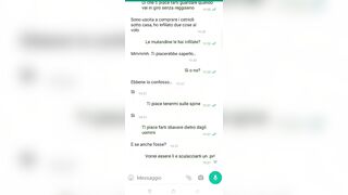 Chat erotica con la porca di mia moglie - Dialoghi italiani