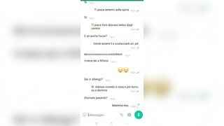 Chat erotica con la porca di mia moglie - Dialoghi italiani