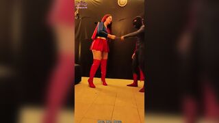 Sooperman gets SPANKS from Soopergirl