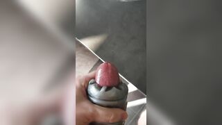 Public Hotel Lobby Restrooms Fleshlight Quickshot Handjob Cum