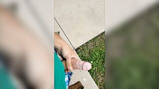 Public masturbating and cumming