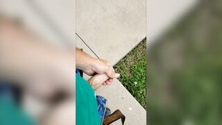 Public masturbating and cumming