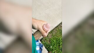 Public masturbating and cumming