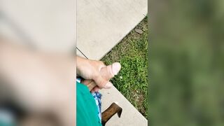 Public masturbating and cumming