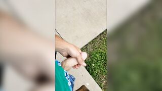 Public masturbating and cumming