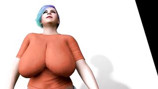 Cute Chubby Milf Orange Shirt MMD Dance