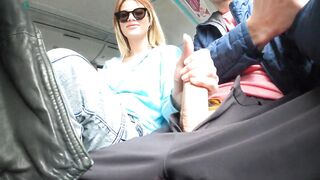 Handjob for a Stranger on a London Public Bus before work – Ella Bolt