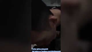 Asian Hunk Sucking BBC in Public Toilet Compilation