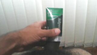 Fucking a Hollywood Menthol cigarette pack