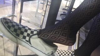 Girlfriend Vans Stockings Shoeplay 3