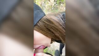 a walk with an 18 year old girl in the forest ended in a blowjob