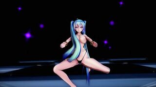 mmd r18 Miku Shorts Middle waisted Balalaika Normal Bikini Topless 3d hentai