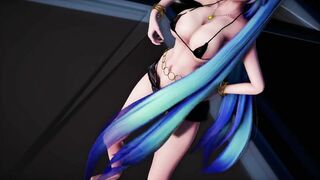 mmd r18 Miku Shorts Middle waisted Balalaika Normal Bikini Topless 3d hentai