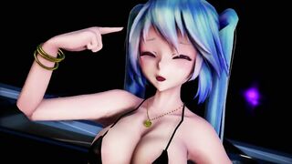 mmd r18 Miku Shorts Middle waisted Balalaika Normal Bikini Topless 3d hentai