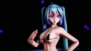 mmd r18 Miku Shorts Middle waisted Balalaika Normal Bikini Topless 3d hentai