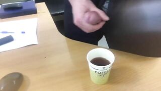 Cumming cum in my colleague's tea