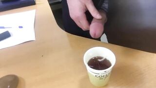 Cumming cum in my colleague's tea