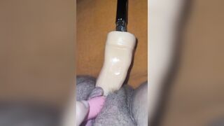 Toy sliding in my fat pussy