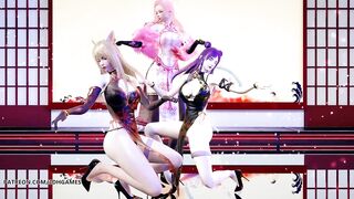 [MMD] 極楽浄土 GokurakuJodo Hot Striptease KDA Ahri Kaisa Seraphine