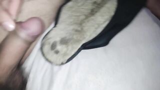 Cumshot inside slipper