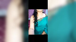 Green colour saree pe new married indian bhabhi hot video