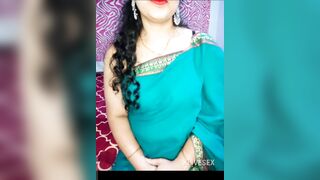 Green colour saree pe new married indian bhabhi hot video