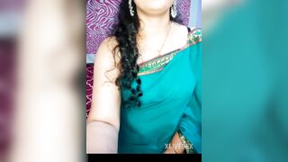 Green colour saree pe new married indian bhabhi hot video