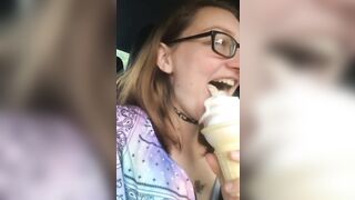 Suckin ice cream like it’s your cock ;)