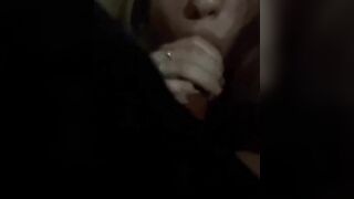 my 18 year old girlfriend woke me up at night and started giving a blowjob and sucking cock