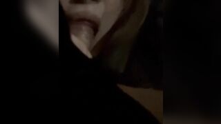 my 18 year old girlfriend woke me up at night and started giving a blowjob and sucking cock