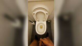 Pissing with a bit of licking afterwards