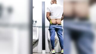 Curious and Horny Hetero Spanks Me in The Bathrooms #Cruising #Public