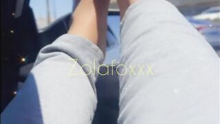 Zolafoxxx pulls out pretty Asss Toes!!!