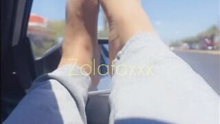 Zolafoxxx pulls out pretty Asss Toes!!!