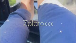 Zolafoxxx pulls out pretty Asss Toes!!!