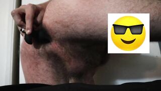 Vibrator Play Short | Hairy BWC, Hairy Ass and Balls