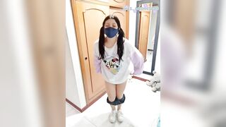 Cute teen dancing and stripping on TikTok