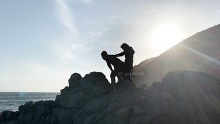 Quick peggin' on rocks at the beach. People were watching in the distance so we had to be quick